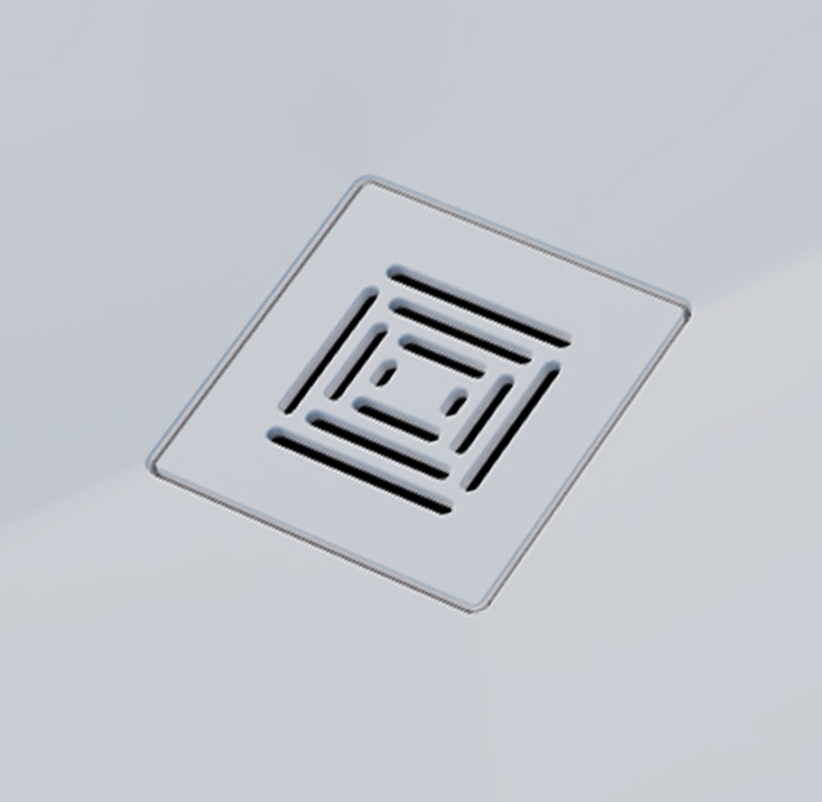 A Unique Flush Fitted Colour Matched Waste Grid
